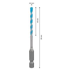 Broca de Aço 4x45x90mm Hex-9 Multiconstruction BOSCH / REF. 2608900570-000